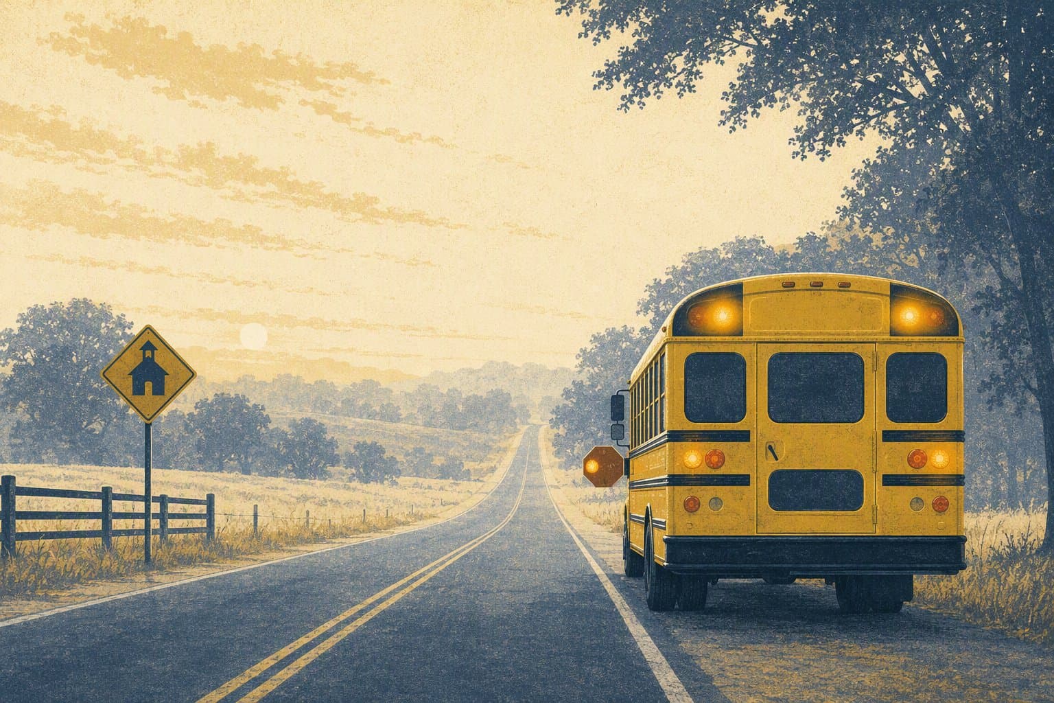 School Bus Safety - illustration, Jake Team LLC