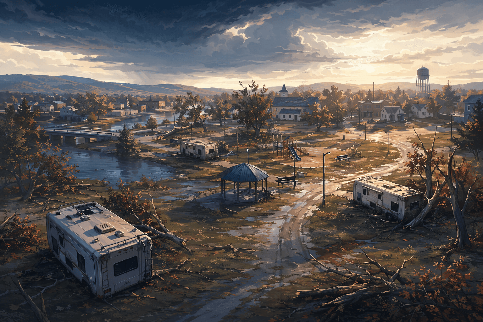 Storm Damage - illustration, Jake Team LLC