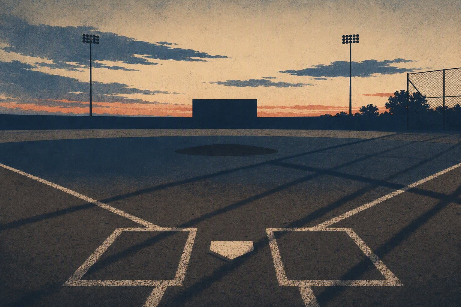 Empty baseball stadium - illustration, Jake Team LLC