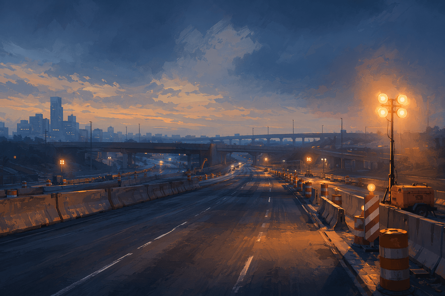 Highway construction - illustration, Jake Team LLC