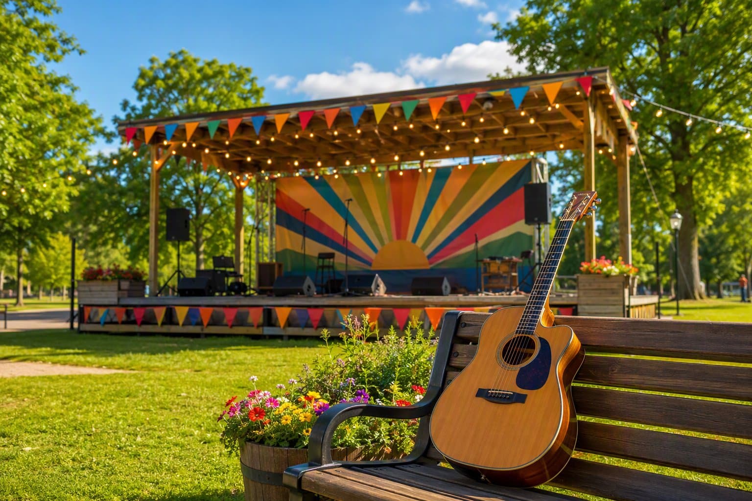 Summer Concert Park - illustration, Jake Team LLC