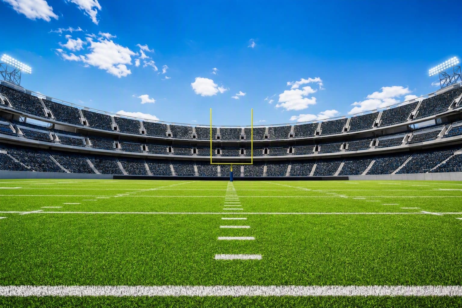 Sunlit Football Stadium - illustration, Jake Team LLC