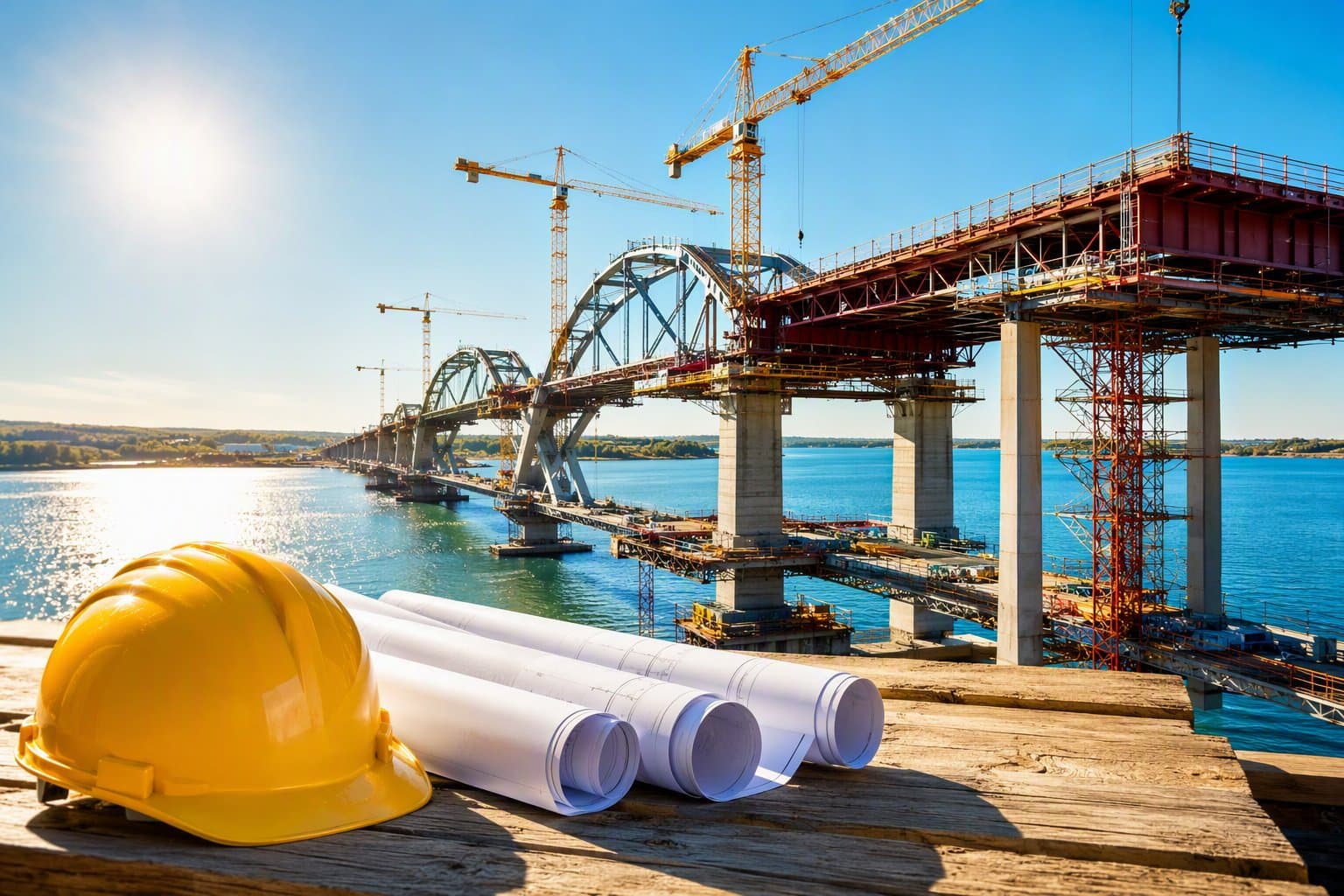 bridge construction - illustration, Jake Team LLC