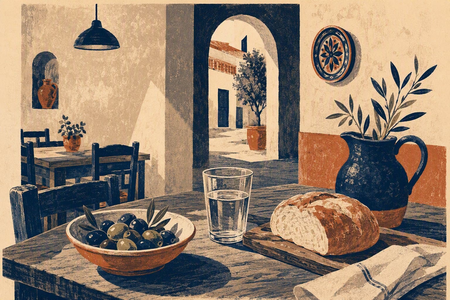 Mediterranean Dining - illustration, Jake Team LLC