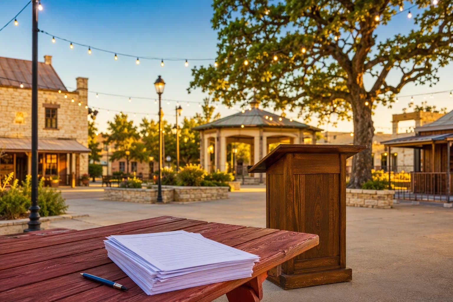 Van Alstyne community gathering - illustration, Jake Team LLC