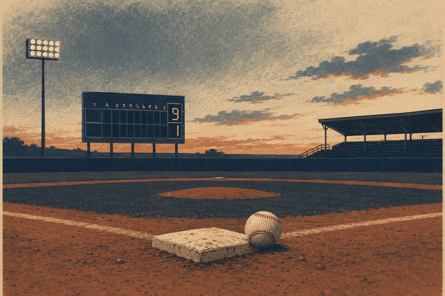 Late-Inning Double - illustration, Jake Team LLC