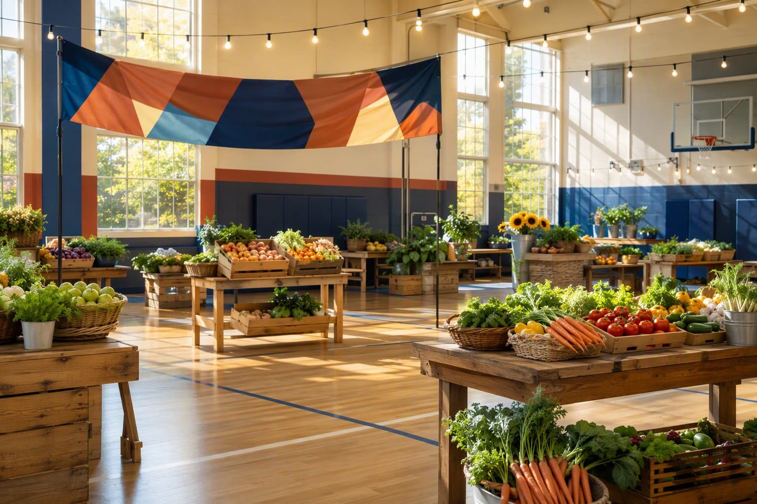 Indoor Winter Market - illustration, Jake Team LLC