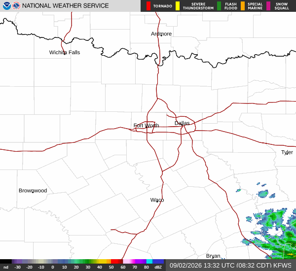 National Weather Service radar for North Texas (KFWS)