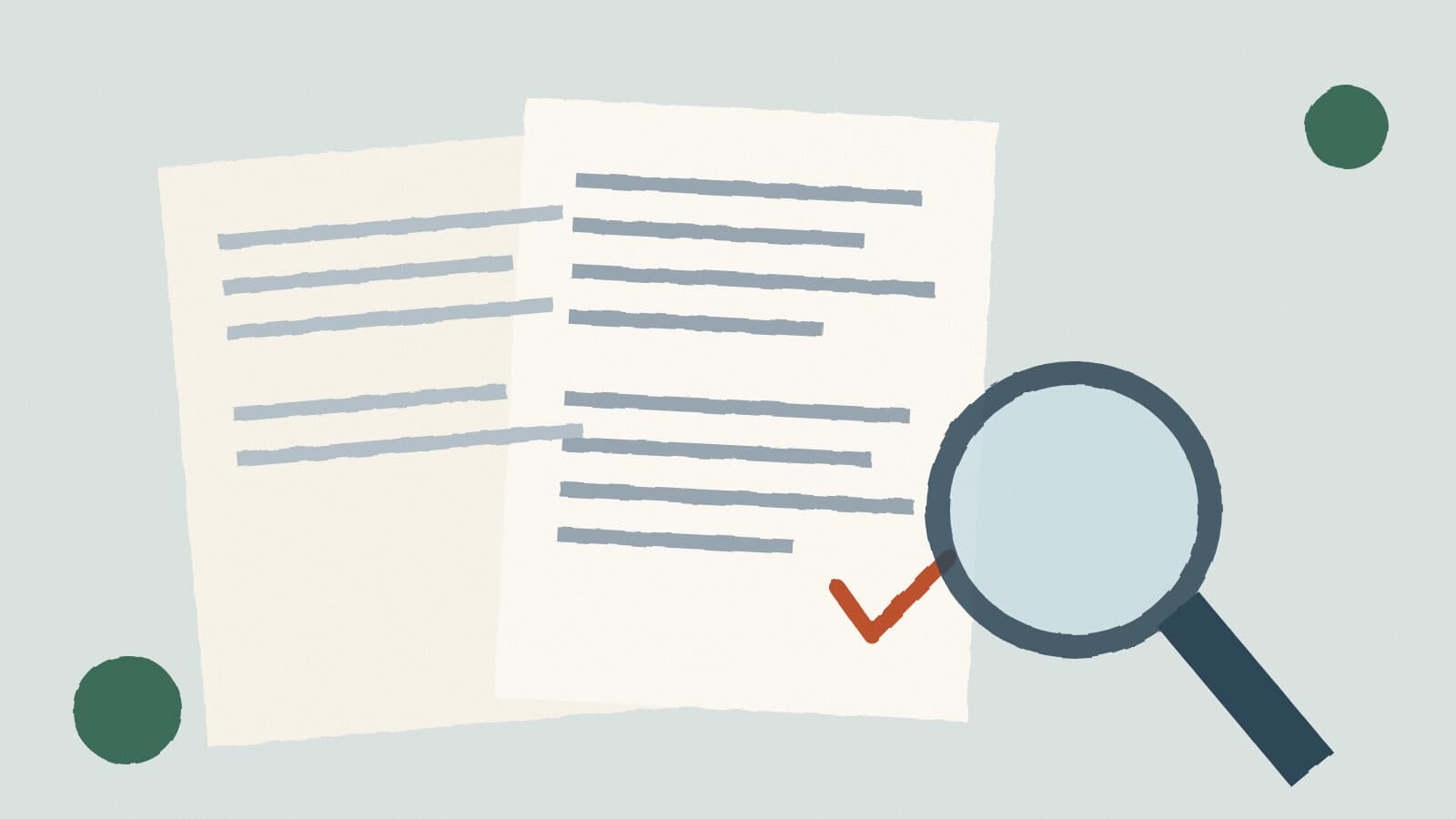 Test papers under review - illustration, Jake Team LLC