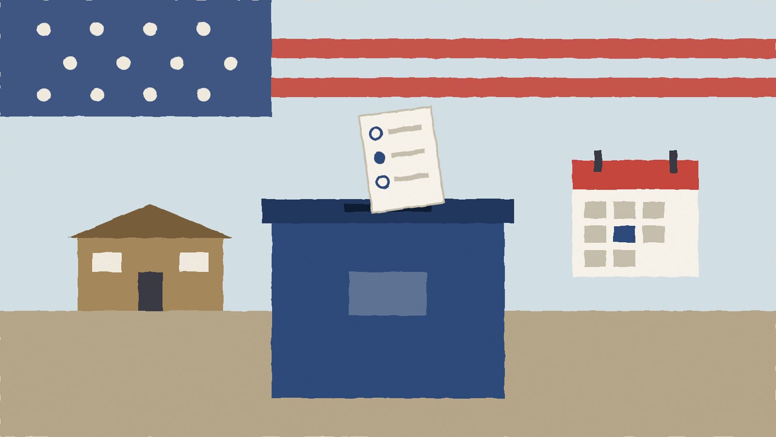 Ballot box and calendar - illustration, Jake Team LLC
