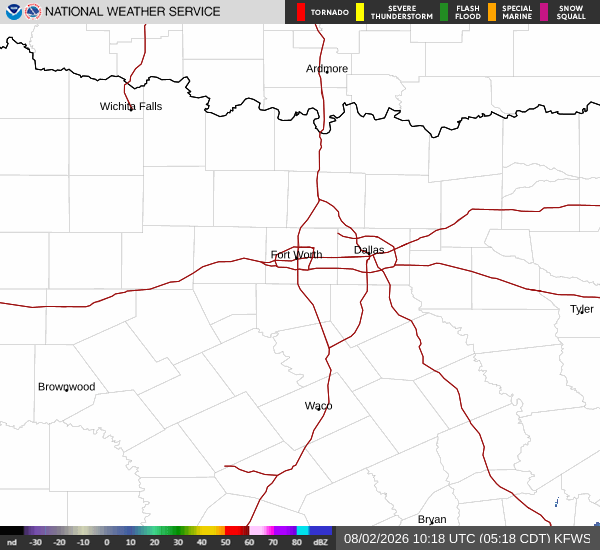 National Weather Service radar for North Texas (KFWS)