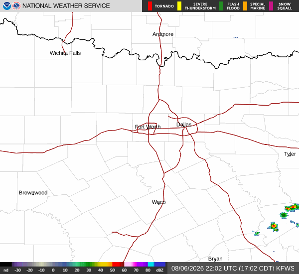 National Weather Service radar for North Texas (KFWS)